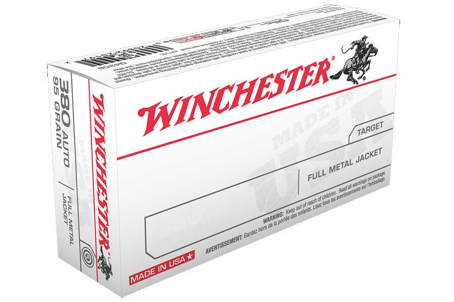 WINCHESTER AMMO 380 AUTO 95 GR FMJ