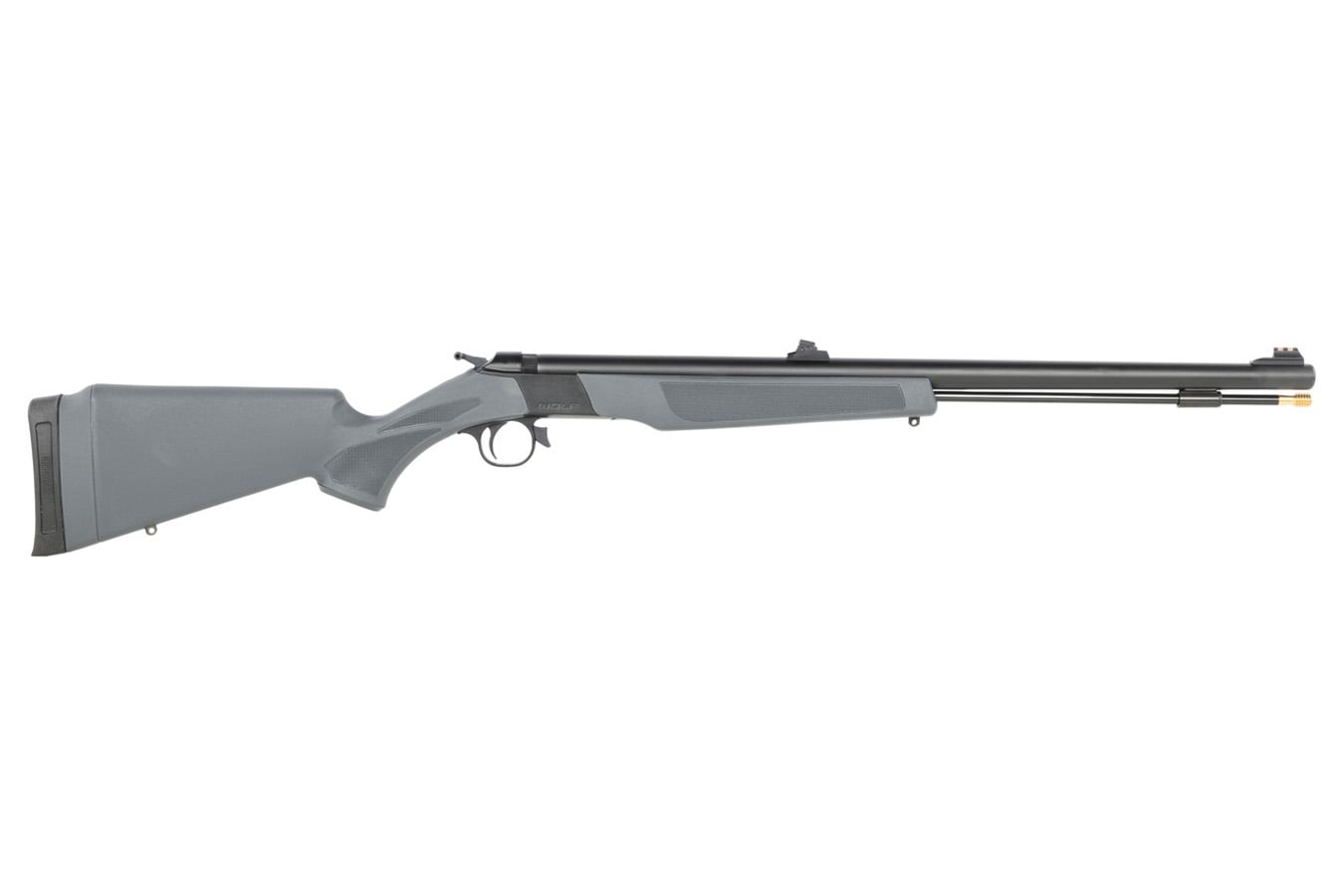CVA 50 Caliber Wolf Single Shot Muzzleloader Rifle with Blued Barrel and Gray Synthetic Stock