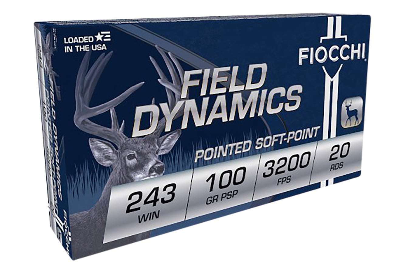 Fiocchi 243 Win 100gr Field Dynamics Pointed Soft-Point 20/Box