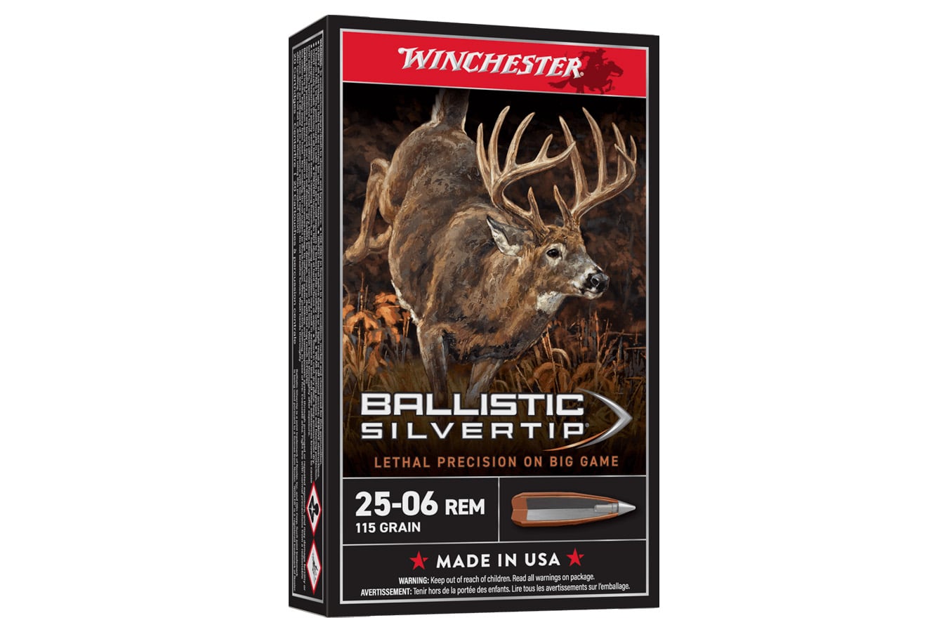 Winchester 25-06 Remington 115gr Ballistic Silvertip 20/Box