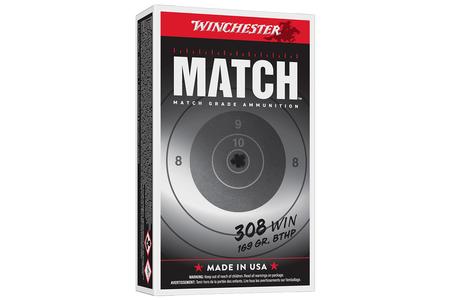 308 WINCHESTER 169GR HOLLOW POINT BOAT TAIL 20/BOX
