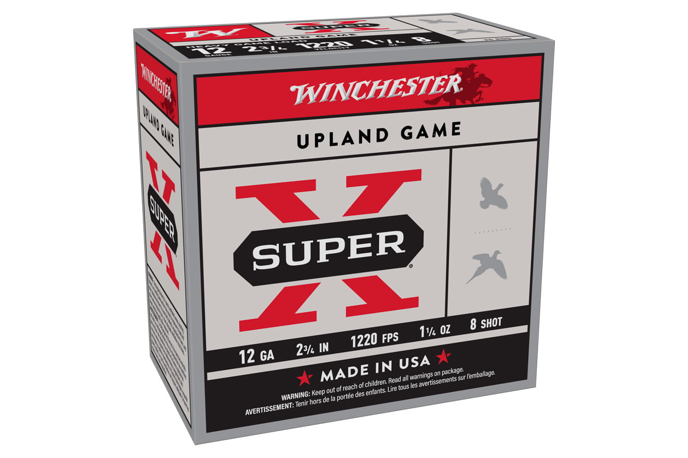 Winchester 12 Gauge 2 3/4 in. 8 Shot 1 1/4 oz Super X 25/Box