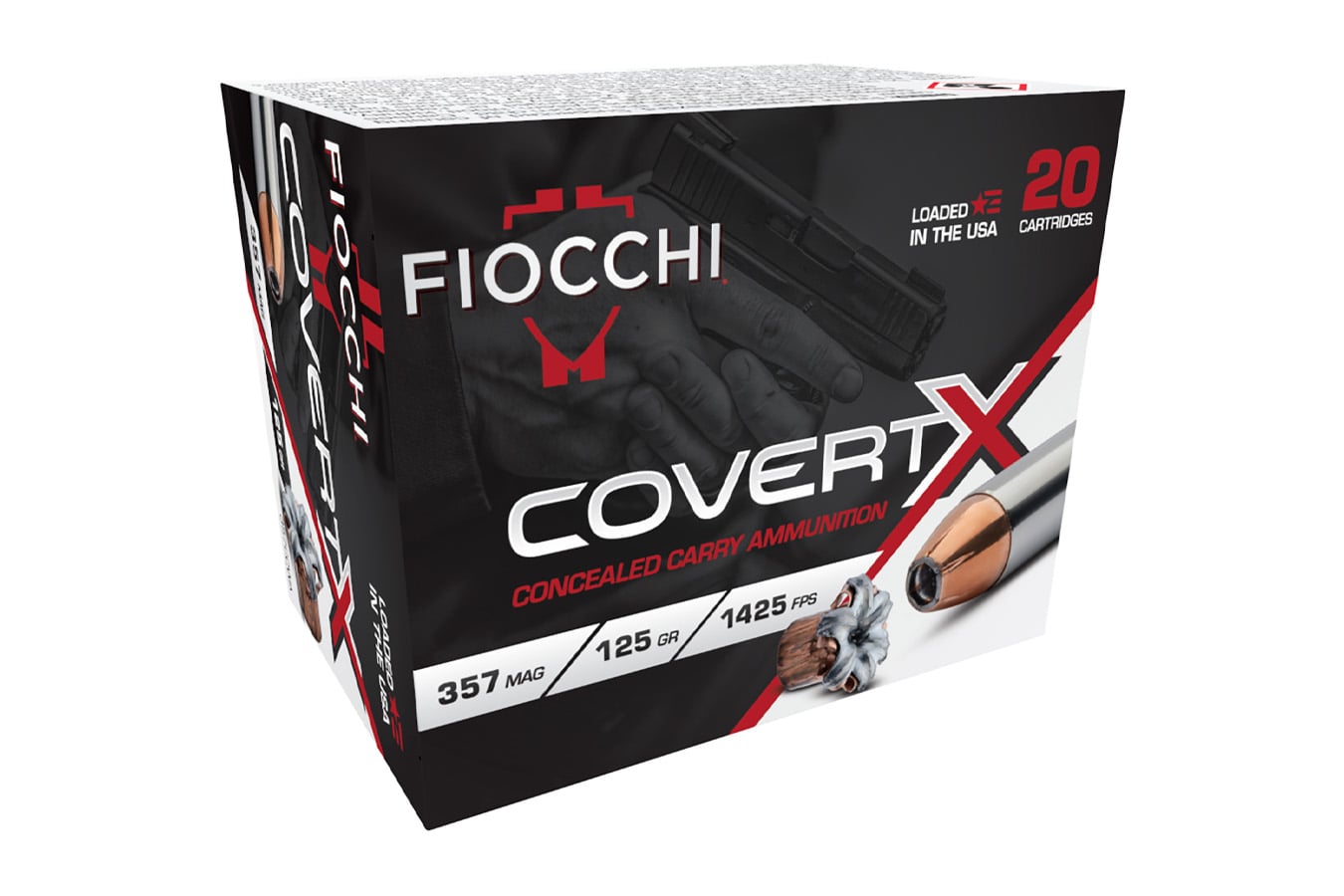 Fiocchi 357 Mag 125gr Covert X JHP 20/Box