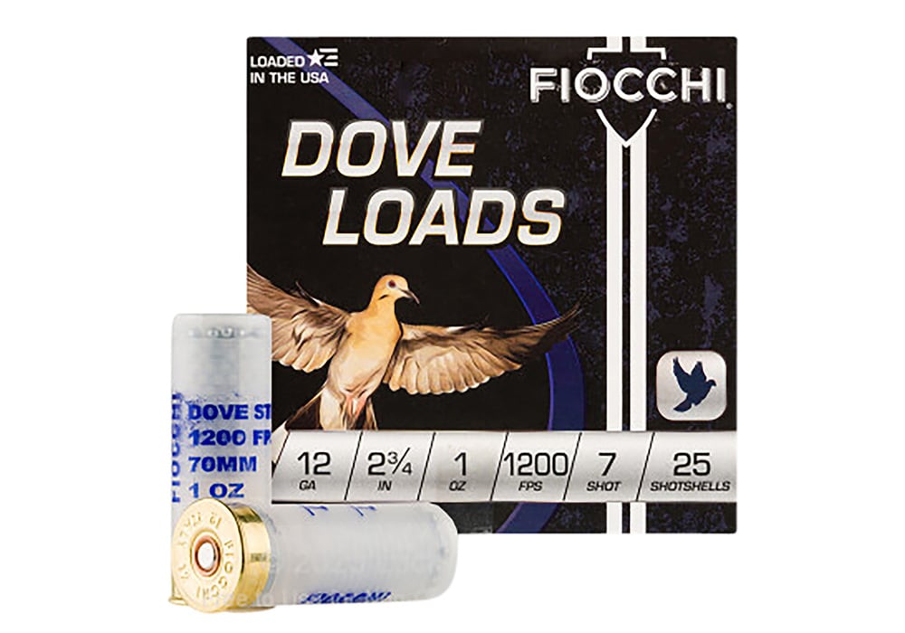 Fiocchi 12 Gauge 2.75 inch 1 oz 7 Shot Dove Loads 25/Box