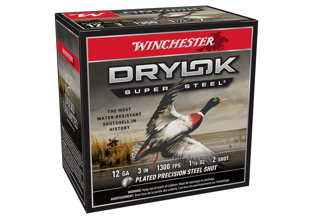 Winchester 12 Gauge 3 inch 1 3/8 oz 2 Shot Drylok Super Steel 25/Box