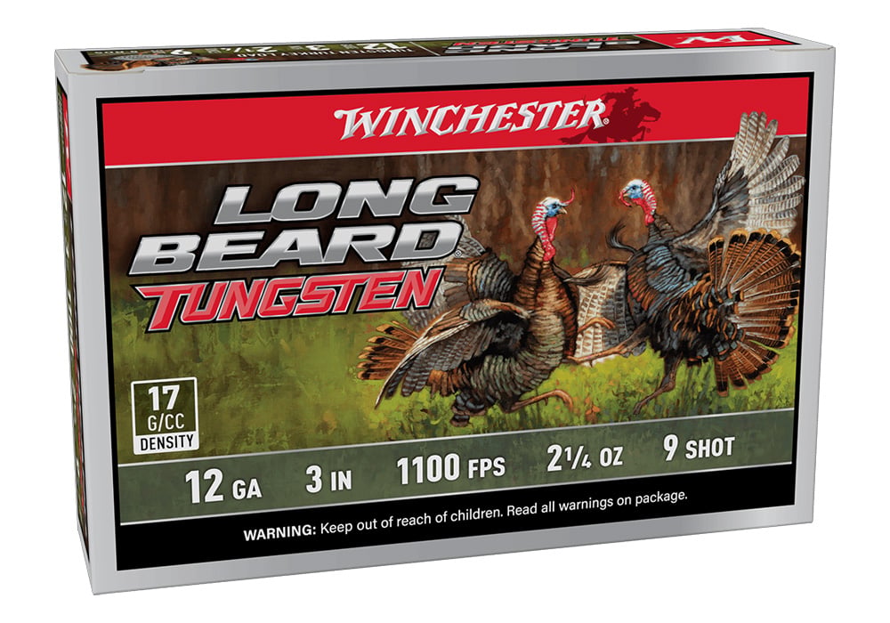 Winchester 12 Gauge 3 inch 2.25 oz 9 Shot Long Beard Tungsten 5/Box
