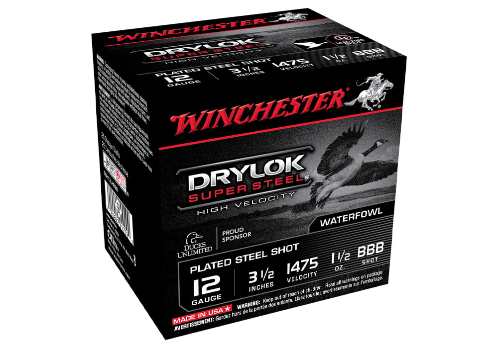 Winchester 12 Gauge 3.5 inch 1.5 oz BBB Shot Drylok Super Steel 25/Box
