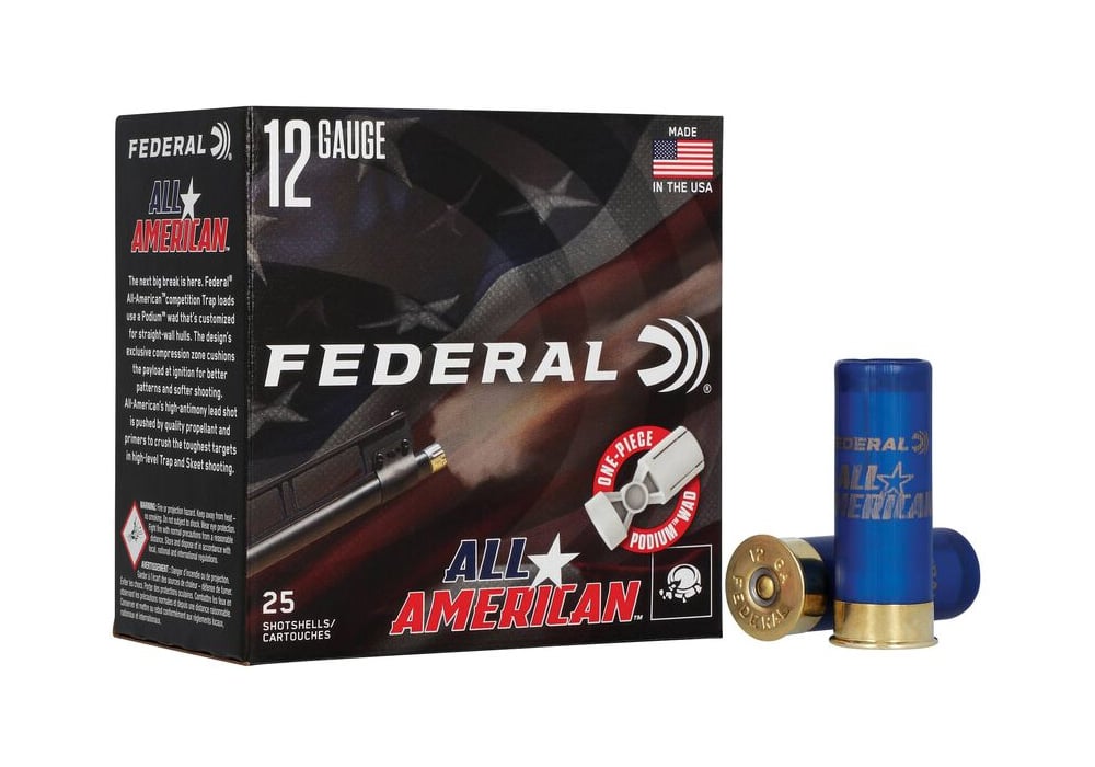 Federal 12 Gauge 2.75 inch 1 1/8 oz 8 Shot All American 25/Box