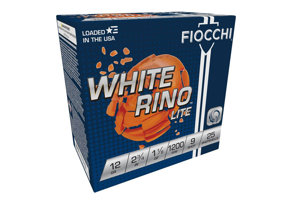 Fiocchi 12 Gauge 2-3/4 in 1 1/8 oz 9 Shot White Rino Lite 25/Box