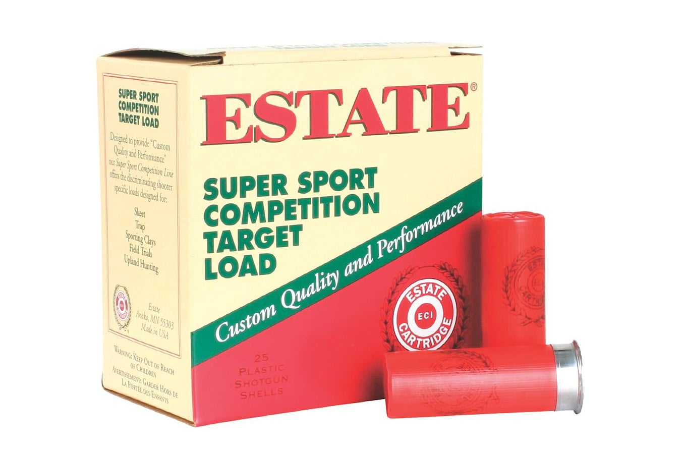 Estate Cartridge 20 Gauge 2.75 inch 7/8 oz 8 Shot Super Sport 25/Box