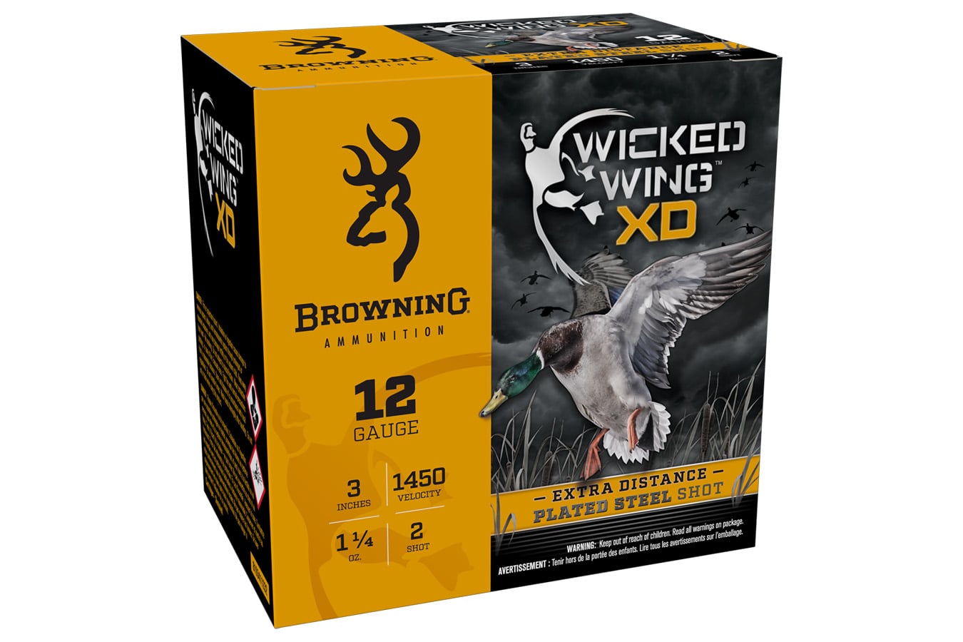 Browning 12 Gauge 3 Inch 1 1/4 oz 2 Shot Wicked Wing XD 25/Box