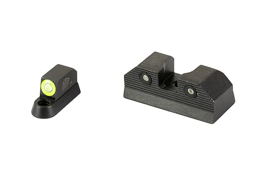 Xs Sight Systems R3D 2.0 Tritium Night Sights for CZ P10 Optics Ready Pistols, Standard Height, Green Front Outline and Green Tritium Fro