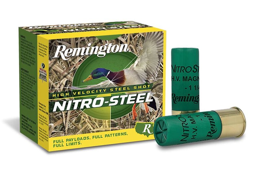 Remington 12 Gauge 2-3/4 Inch 1-1/8 oz 4 Shot Nitro-Steel 25/Box