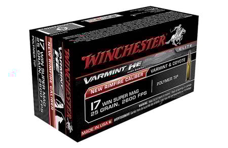 Winchester 17 Winchester Super Mag 25 gr Varmint HE 50/Box