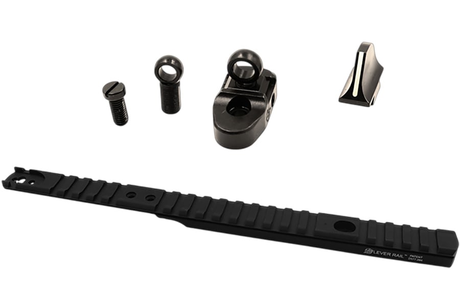 Xs Sight Systems Henry .45-70 Lever Rail & Ghost Ring Sight Kit with White Stripe Front Sight, Black Matte