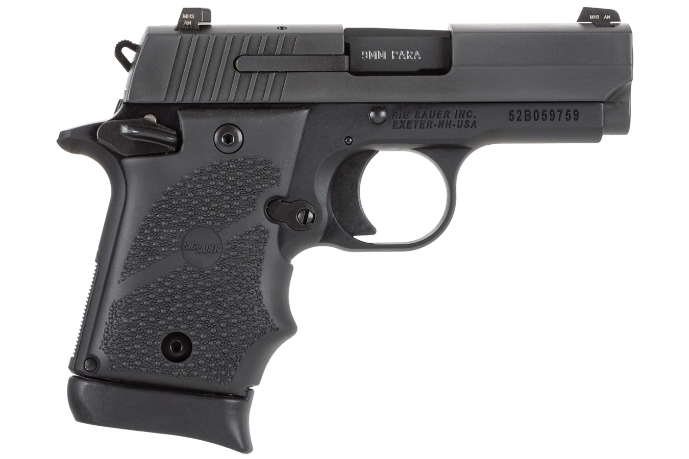 SIG SAUER P938 9MM WITH BLACK RUBBER GRIP