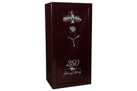 USA 30 250TH COMMEMORATIVE BURGUNDY MARBLE FINISH SAFE WITH E-LOCK