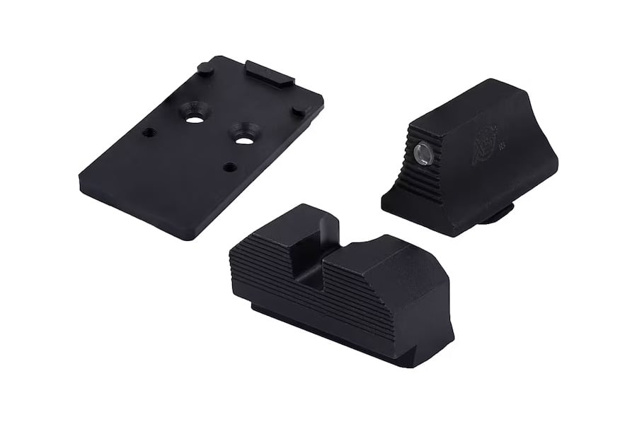 Xs Sight Systems Minimalist Sight Set with RMR Optic Plate for Glock MOS Pistols Black Nitride Steel