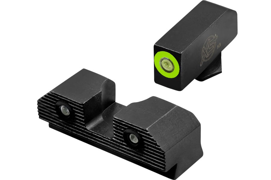 Xs Sight Systems R3D 2.0 Night Sights fits Glock Black | Green Tritium Green Outline Front Sight Green Tritium Rear Sight
