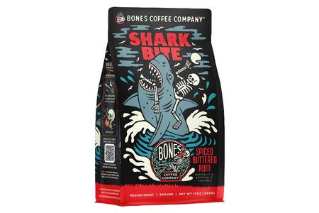 SHARK BITE SPICED, BUTTERED RUM FLAVORED GROUND COFFEE - 12 OZ