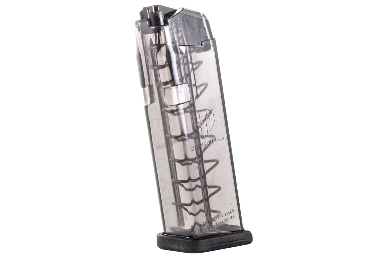 Elite Tactical Systems Pistol Mags 10rd Limited 9mm Luger Compatible w/ Glock 19/26 Smoke Polymer