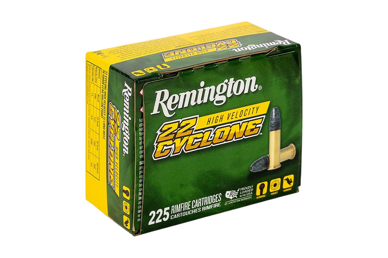Remington 22LR 36gr Lead HP Cyclone 225/Box