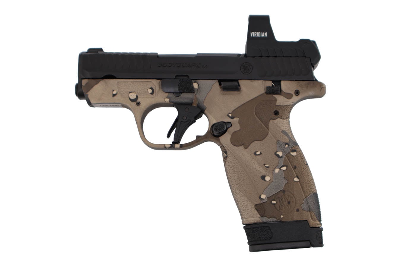Smith & Wesson Bodyguard 2.0 380 ACP Semi-Auto Pistol with Viridian RFX1 Green Dot and Chocolate Chip Finish