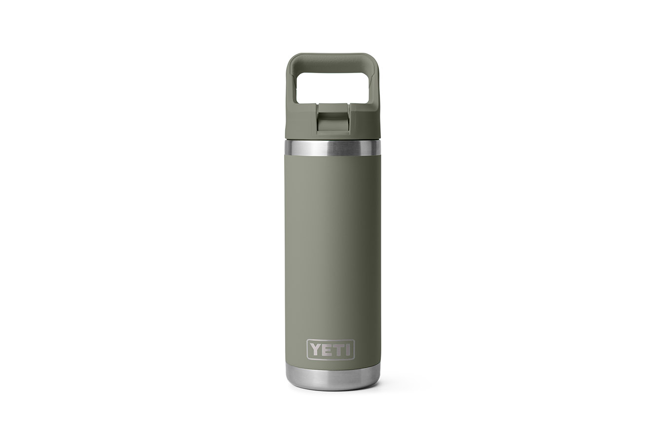 Yeti Coolers Rambler 18 oz Water Bottle with Flip Straw Pampa Green