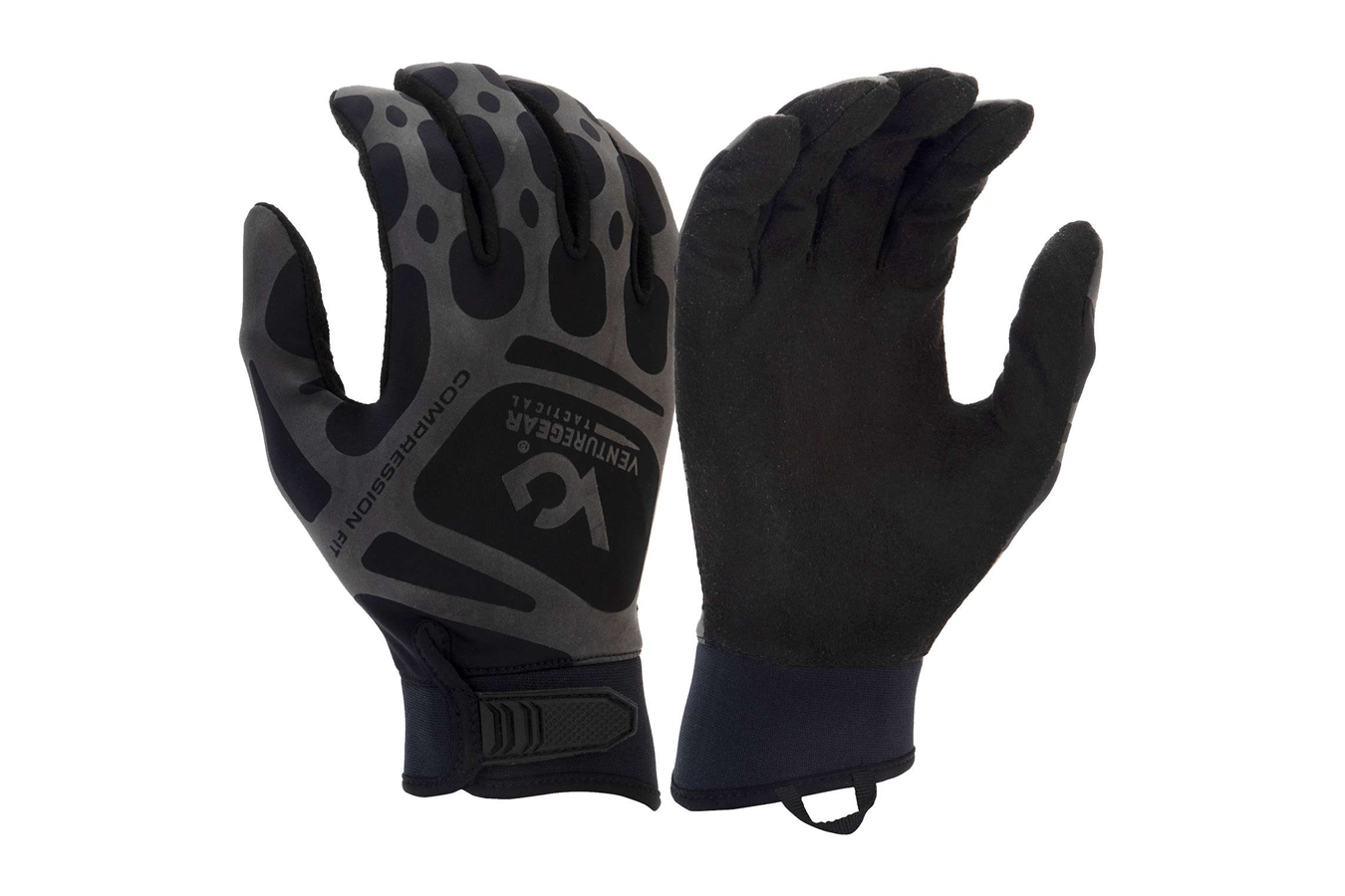 Pyramex Venture Gear Tactical Compression Fit Training Gloves BLK LRG
