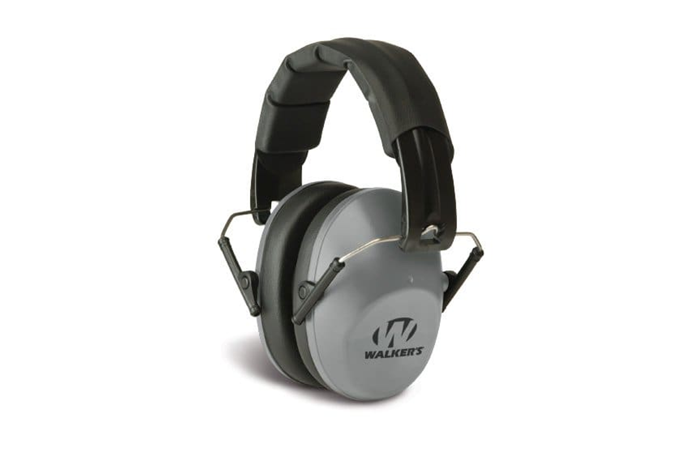 Walker`s Low Profile Folding Earmuffs - Gray