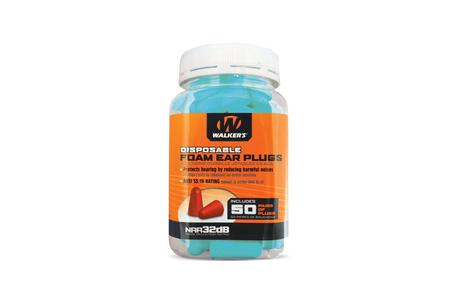 WALKERS FOAM EAR PLUG 50 PAIR TEAL