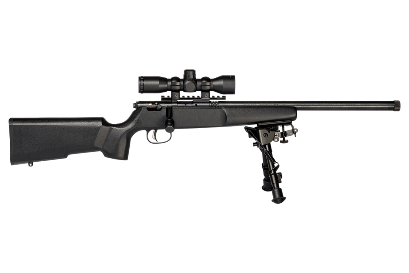 Savage Rascal XP 22LR Single Shot Left Hand Bolt Action Rifle with Scope and Bipod