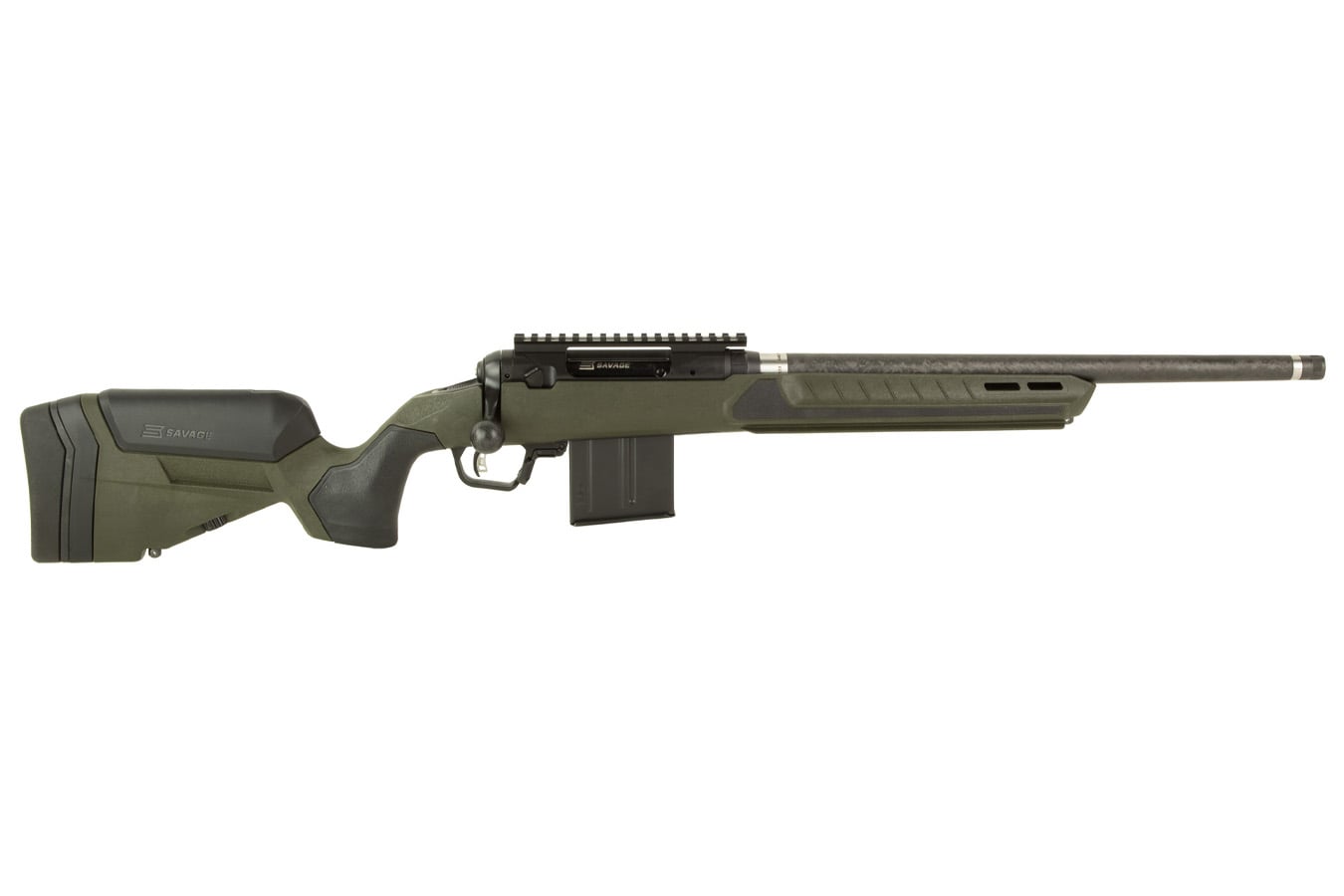 Savage 110 Ultralight Predator 6MM ARC Bolt Action Rifle with Hunter Green Stock and Carbon Fiber Barrel