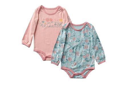 INFANT FLORAL PRINT LS BODYSUIT 2PC SET
