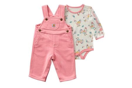 INFANT BODYSUIT AND FLEECE OVERALL SET