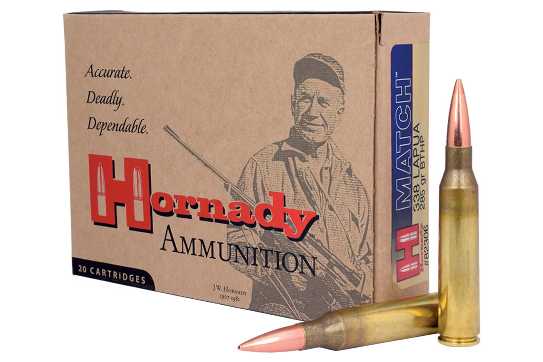 HORNADY 338 LAPUA 285 GR BTHP MATCH