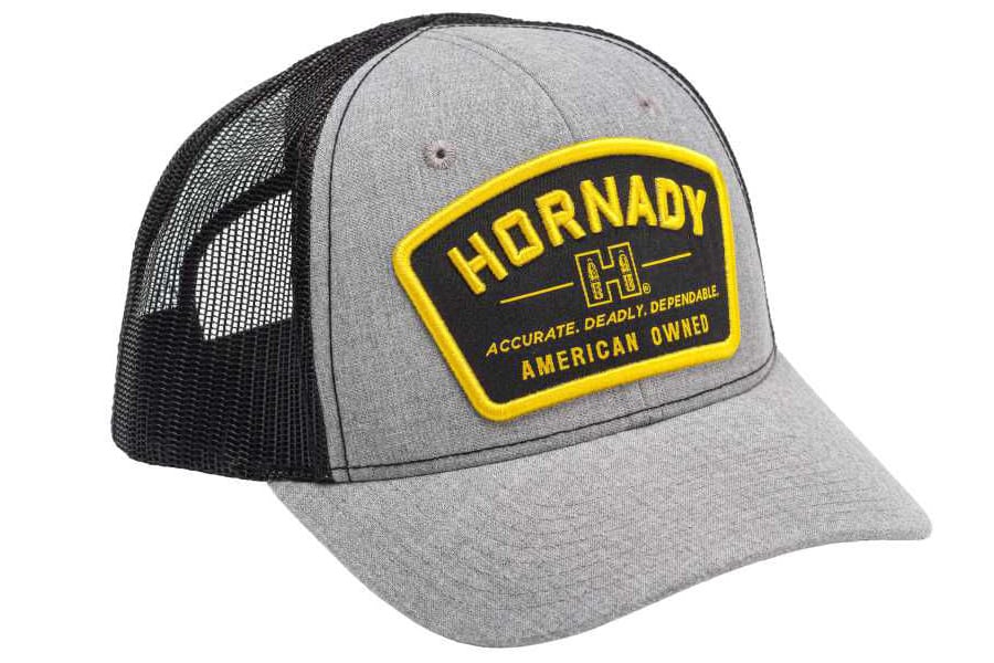 Hornadygear American Owned Cap Gray/Black Mesh Hat