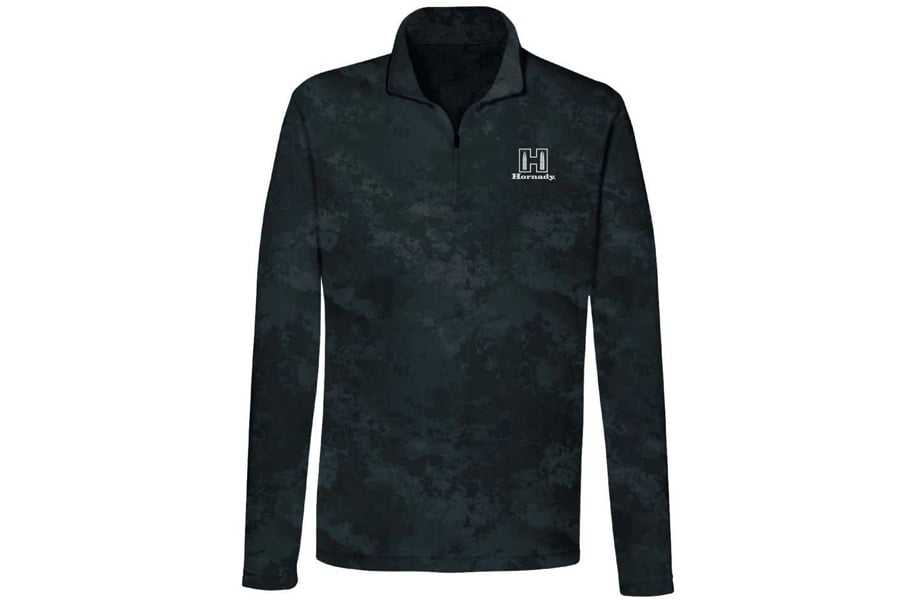 Hornadygear Performance 1/4 Zip Pullover, Black Performance Fabric, XXXL