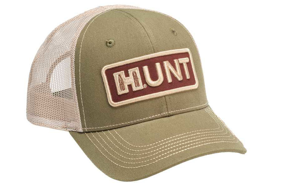 Hornadygear Green/Tan Hunt Mesh Hat with HUNT Front Patch