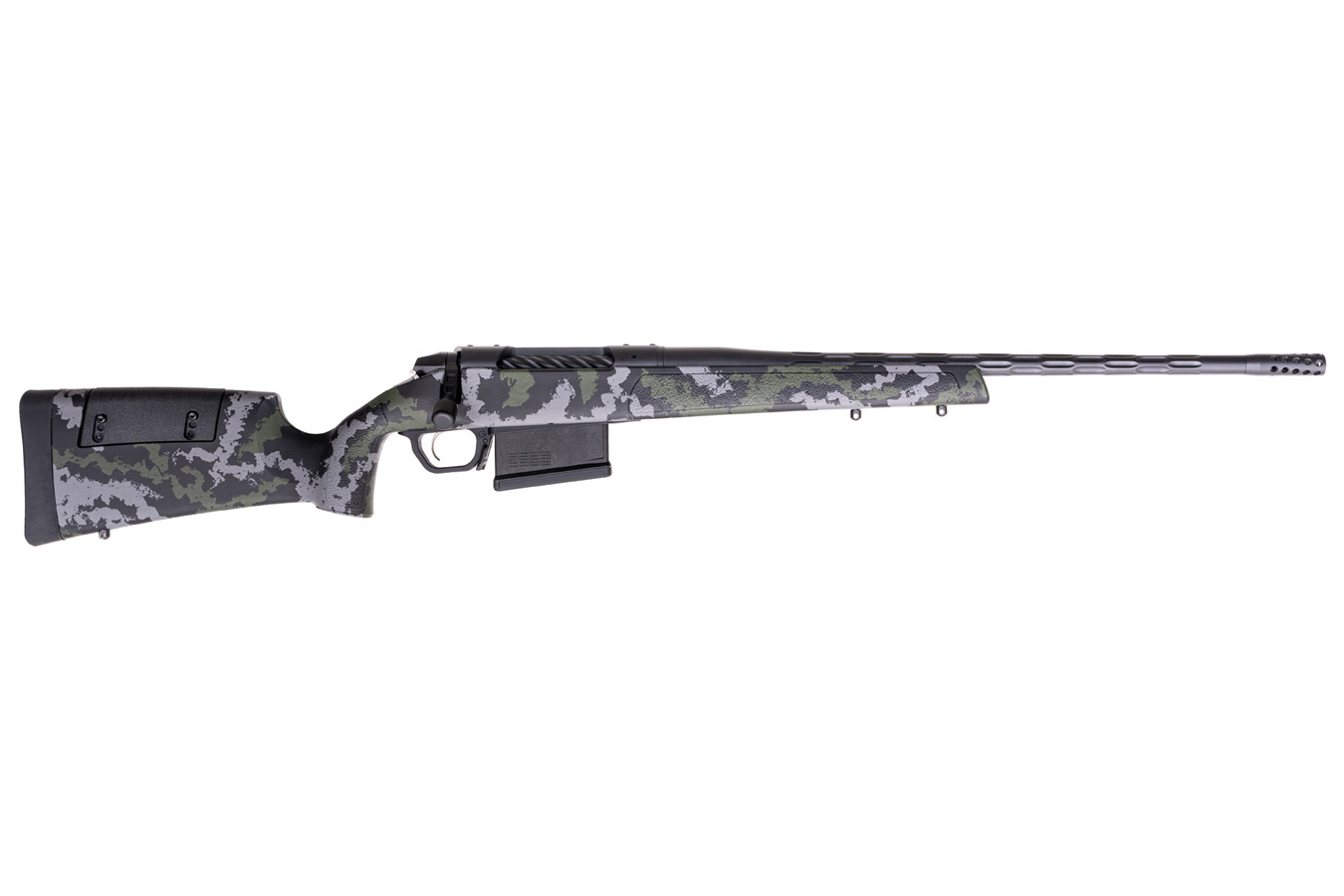 Weatherby 307 Range XP2 308 Winchester Bolt-action Rifle with Green/Gray Sponge Pattern