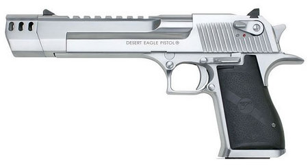 MAGNUM RESEARCH Desert Eagle 44 Magnum Brushed Chrome Pistol with Muzzle Break