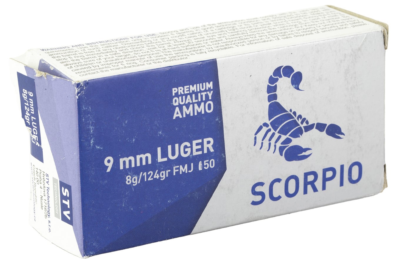 Stv Technology 9MM 124Gr FMJ Scorpio 50/Box