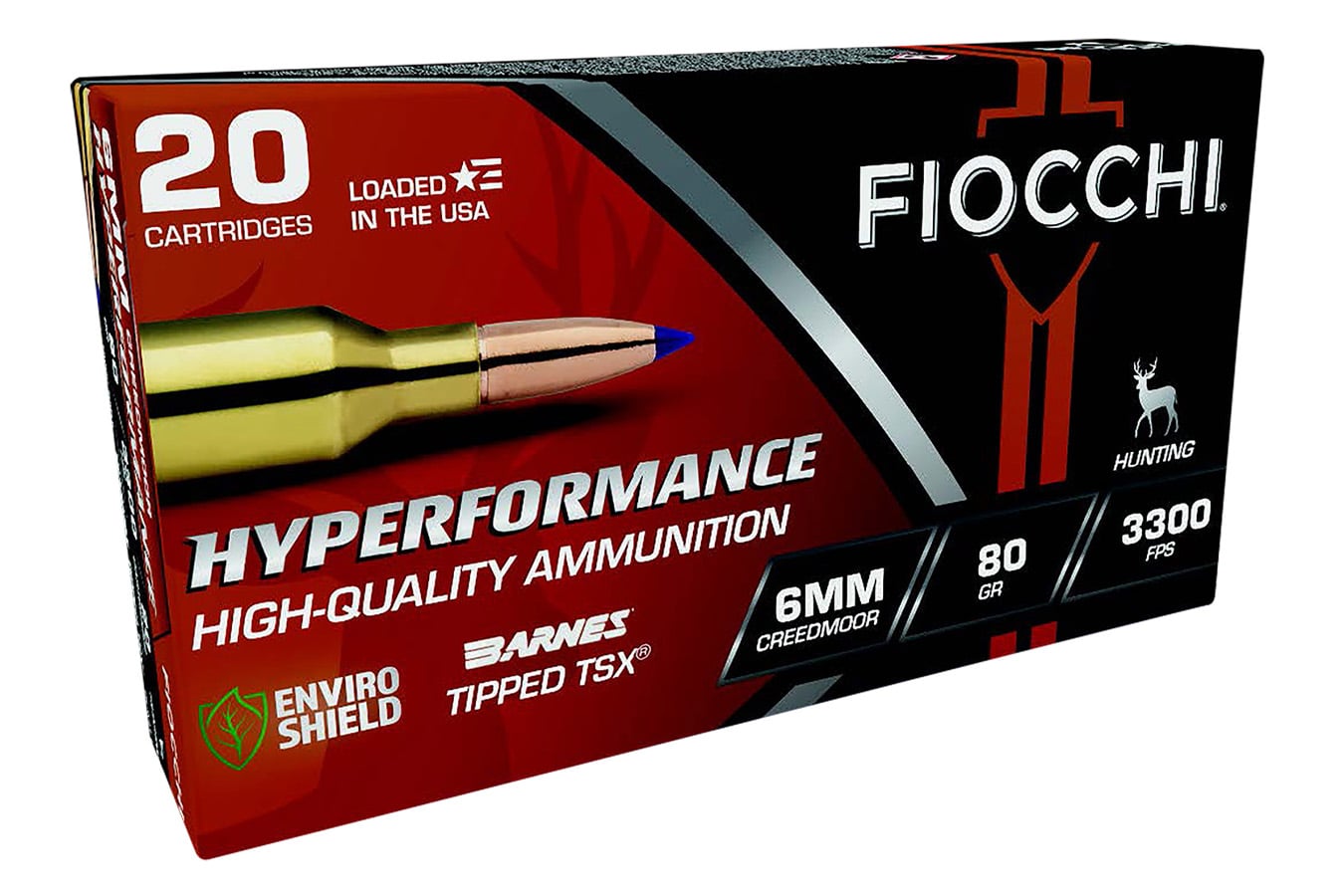 Fiocchi 6mm Creedmoor 80 gr Barnes Tipped TSX Hyperformance 20/Box