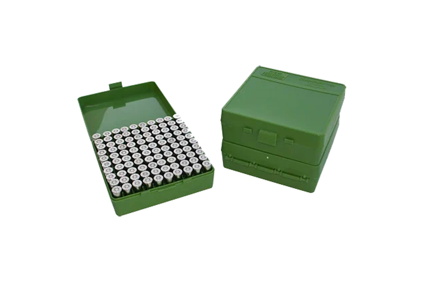 MTM Pistol Ammo Box 100rd 9mm-380 GRN