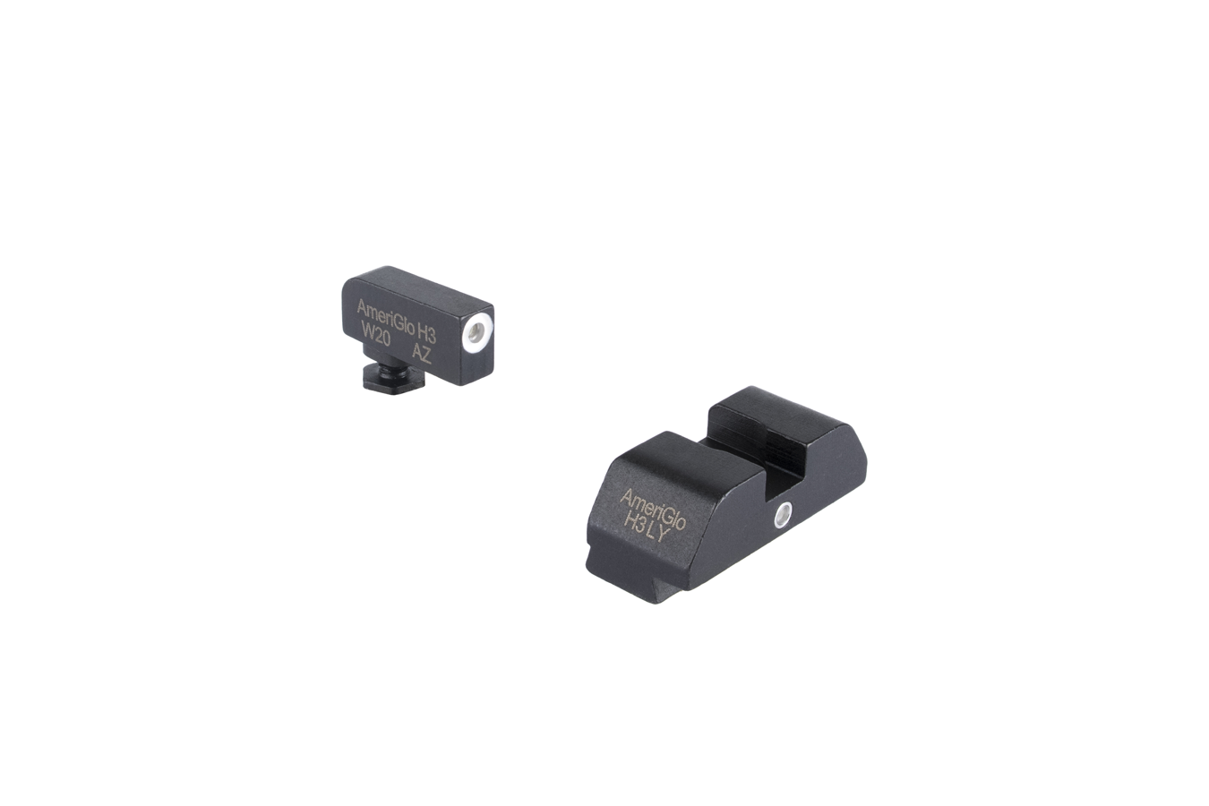Ameriglo i-Dot Night Sight Set for Glock 17/19/19X/26 Gen5 Green Tritium Front with White Outline and Green Rear