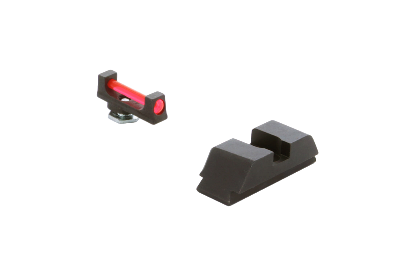 Ameriglo Range Series Sight Set for Glock Gen 1-4 9mm/.40/.380, Gen 5 10mm/.45 Red Fiber Front Black Rear
