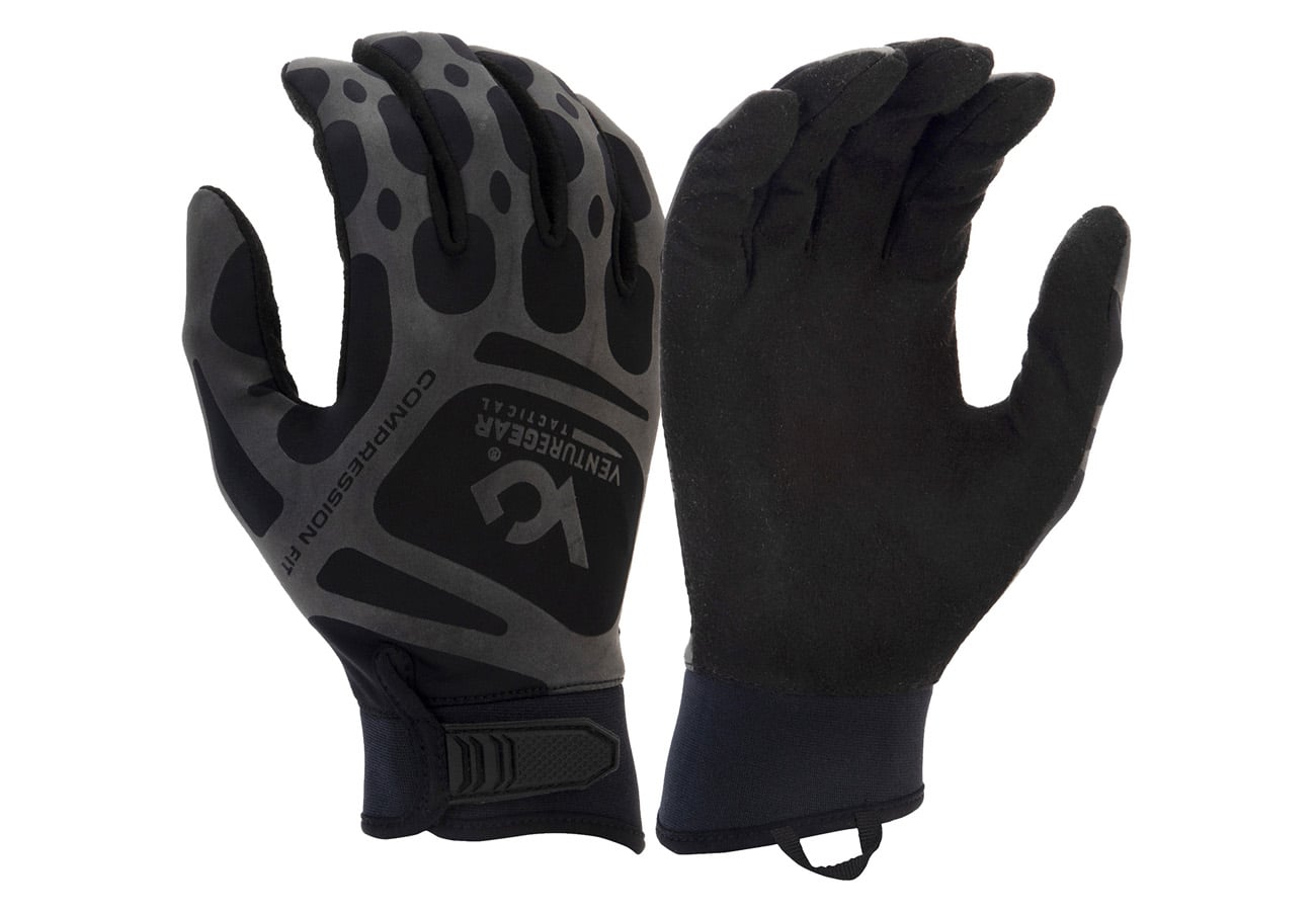 Pyramex Hook and Loop Compression Gloves Black XXL