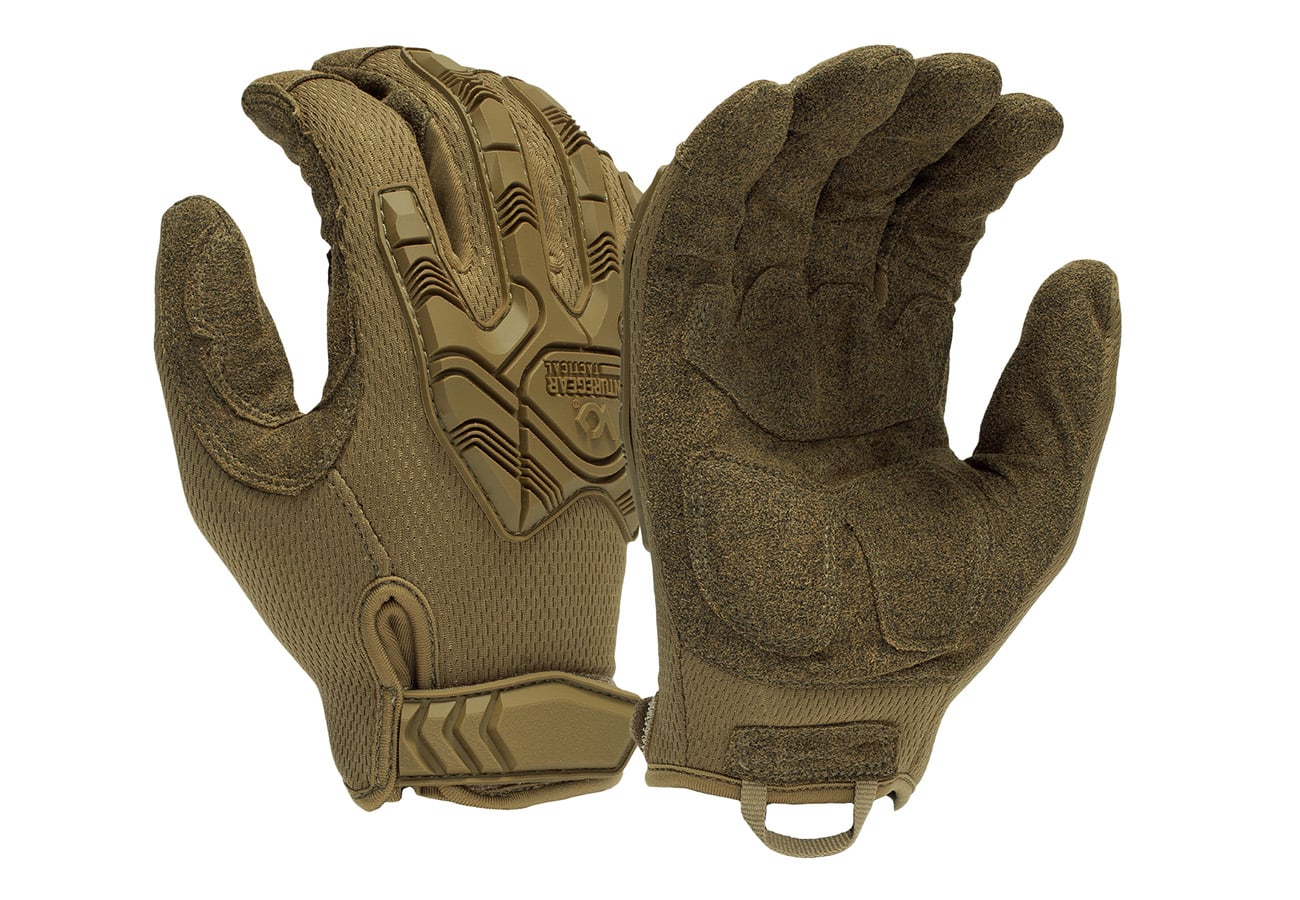Pyramex Hook and Loop Impact Gloves Brown XL