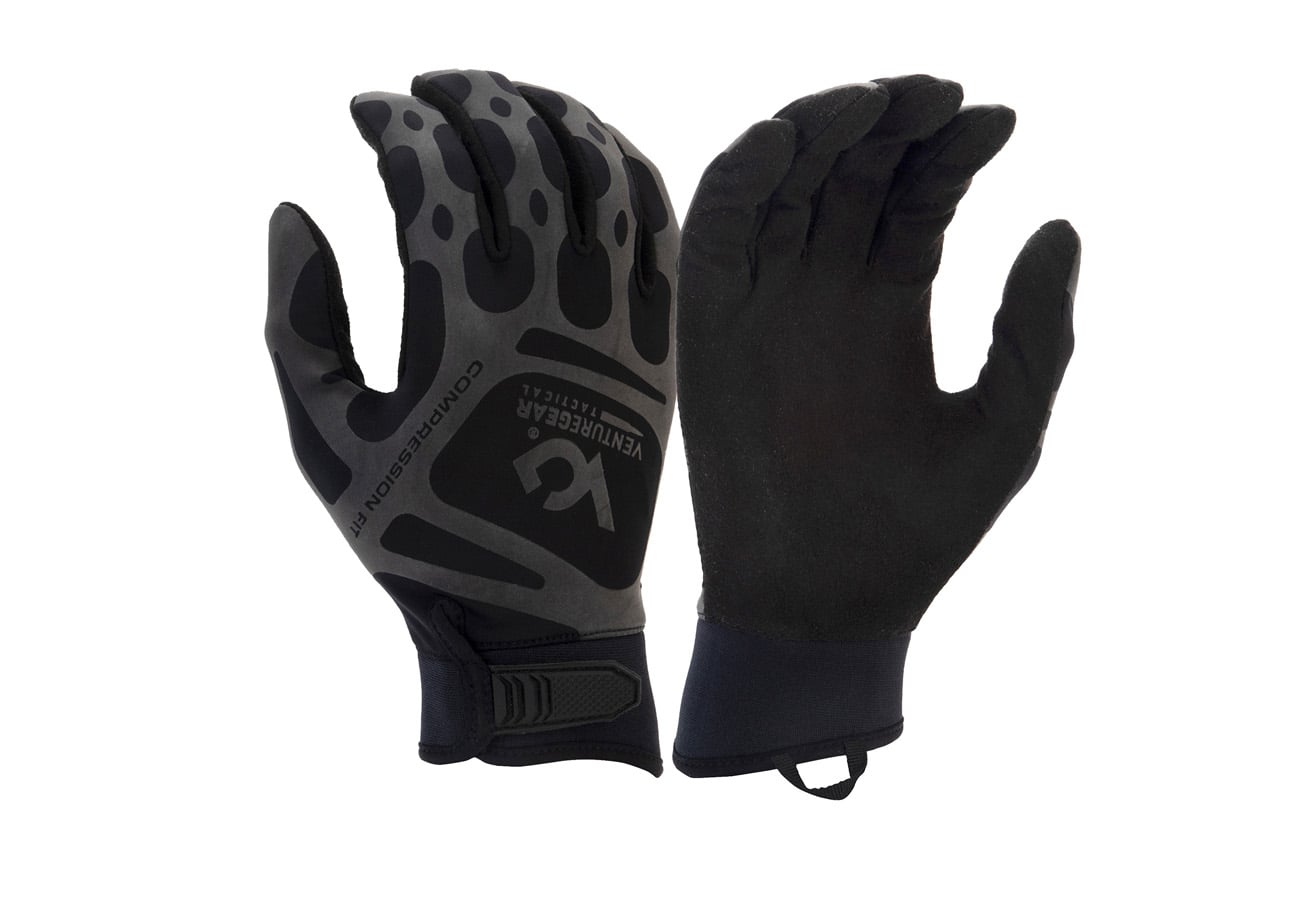 Pyramex Hook and Loop Compression Gloves Black Medium