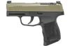 SIG SAUER 9MM LUGER 10+1 3.10` BLACK BARREL, MOSS GREEN STAINLESS STEEL RMSC FOOTPRING